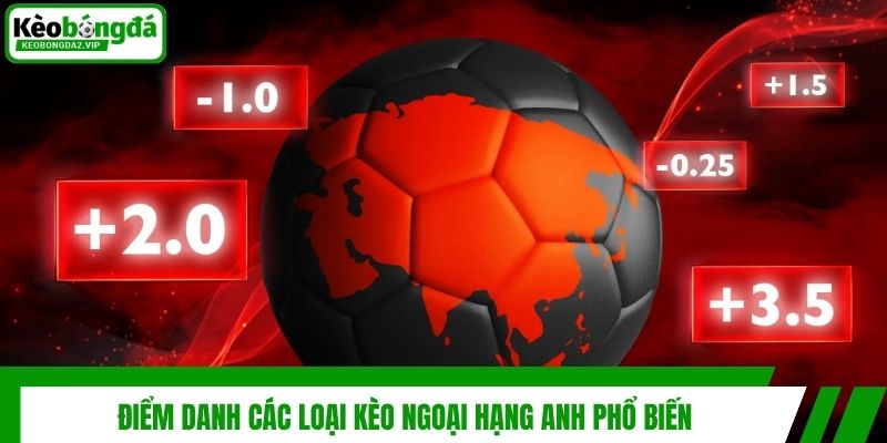 Điểm danh các loại kèo ngoại hạng Anh phổ biến