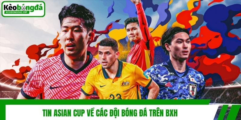 Tin Asian Cup về các đội bóng đá trên BXH