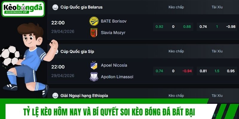 Tỷ Lệ Kèo Hôm Nay Và Bí Quyết Soi Kèo Bóng Đá Bất Bại