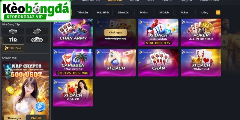 Sảnh game bài đổi thưởng